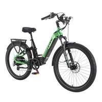 Cyrusher Sprint Electric Bike - 1400W Power | 15Ah Battery | 28mph Speed | 59mi Range | Step-Thru | Mountain Bike