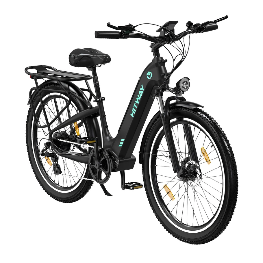  HITWAY BK16 Electric Bike - 250W Power | 18Ah Battery | 15.5mph Speed | 93mi Range | 26-inches