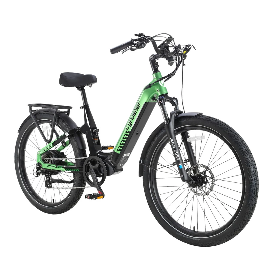 Cyrusher Sprint Electric Bike - 1400W Power | 15Ah Battery | 28mph Speed | 59mi Range | Step-Thru | Mountain Bike
