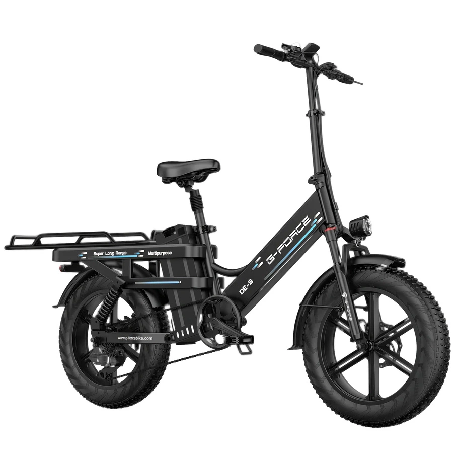 G-FORCE DE-S Cargo Electric Bike - 1300W Power | 45Ah Battery | 28mph Speed | 155mi Range | All-terrain | Fat Tire